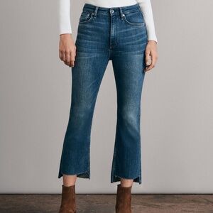 Rag & Bone - High Rise Flare Jeans - Size 24, Stretch